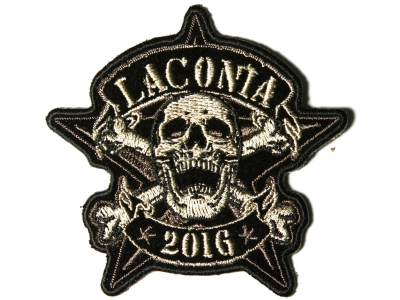 Laconia 2016 Motorcycle Rally Patch Star Skull