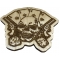 Skull and 4 Aces Wood Decor