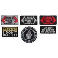 2nd Amendment Support Patches Set Of Six 3 Inch Patches | Embroidered Patches