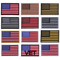 3 Inch American Flag Patches Set Of 12 Embroidered US Flags | Embroidered Patches