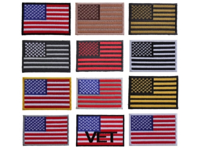 3 Inch American Flag Patches Set Of 12 Embroidered US Flags | Embroidered Patches