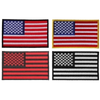 4 Inch American Flag Patches Set Of 4 Embroidered US Flags | Embroidered Patches
