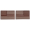 5 inch Brown American Flag Patches, Left and Right 2 Piece Patch Set
