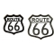 Route 66 Biker Patches 2 Piece Set