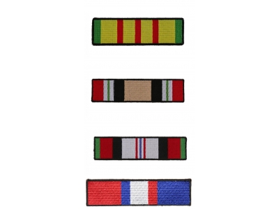 US Armed Forces Service Ribbon Patches For Vietnam Iraq Afghanistan Kosovo