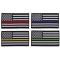 American Flag Patches With Different Colored Thin Stripes For Service Members