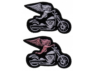 Angel Biker Patch Set Of 2 Motorcycle Angel Patches