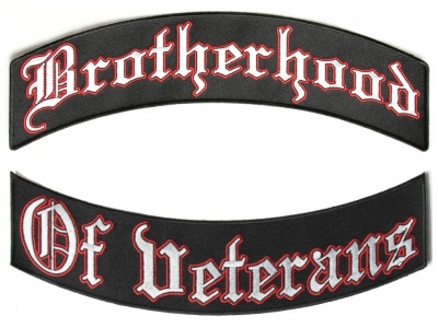 Brotherhood Of Veterans 2 Piece Large Back Patch Set