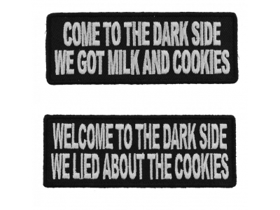Come To The Dark Side Funny Patch Set