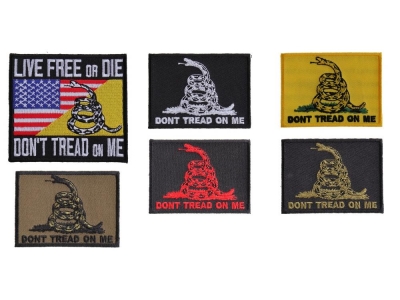 Dont Tread On Me Gadsden Flag Set Of 6 Embroidered Patches | Embroidered Patches