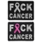 FCK Cancer Patches With Pink and White Ribbon