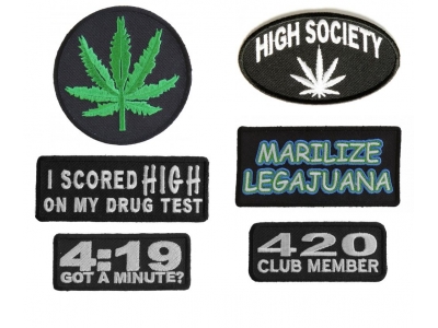 Fun Marijuana Patches For The High Society | Embroidered Pot Patches