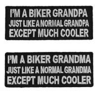 Funny Biker Grandma And GrandPa Cool Patch