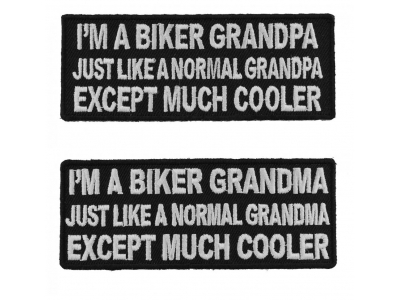 Funny Biker Grandma And GrandPa Cool Patch