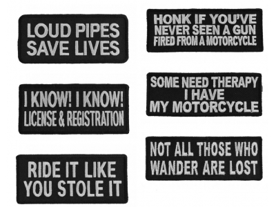 Funny Biker Patches Set Of 6
