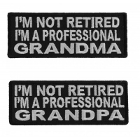 Funny Professional Grandma And Grandpa Patch For The Retired