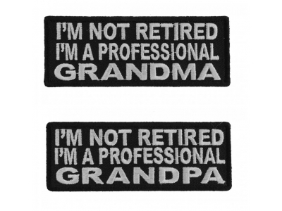 Funny Professional Grandma And Grandpa Patch For The Retired