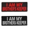 I Am My Brothers Keeper Patches Red White Embroidery On Black Patch 2 Pieces
