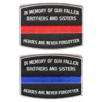 In Memory Of Fallen Brothers And Sisters Police Officers And Firefighters Patches