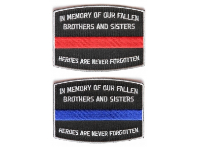In Memory Of Fallen Brothers And Sisters Police Officers And Firefighters Patches