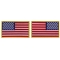 Left and Right American Flag Patches Embroidered 4 Inch