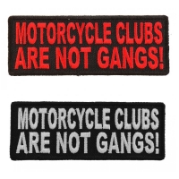 Motorcycle Clubs Are NOT Gangs Patch For Bikers In Clubs