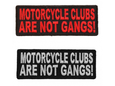 Motorcycle Clubs Are NOT Gangs Patch For Bikers In Clubs