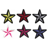 Nautical Star Patches Set Of 6, Multi-color | Embroidered Patches