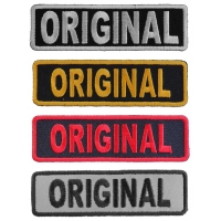 ORIGINAL Patches Embroidered In White Red Yellow Over Black And 1 Reflective Patch