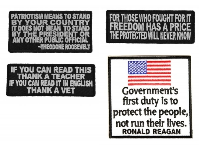 Patriotic Patches For Veterans Set Of 4