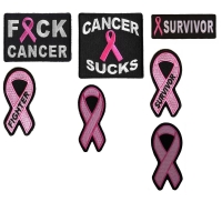 Pink Ribbon Breast Cancer Support Patches Pack Of 7