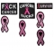 Pink Ribbon Breast Cancer Support Patches Pack Of 7