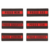 PROUD FIREMAN FAMILY Red Line Support Patches