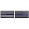 Thin Blue Line Left and Right American Flag Patch Set