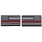 Thin Red Line American Flag Left and Right Patch For Fire Fighters