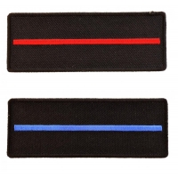 Thin Red Line For Fire Fighters Thin Blue Line For Police Officers Iron On Patches