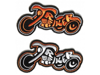 Triker Patch In Orange And White 2 Biker Patches
