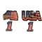 Vintage USA American Flag Patches Set Of 4