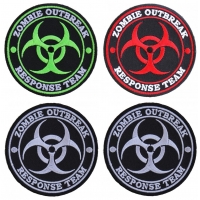 Zombie Outbreak Response Team Patches For Halloween Set Of 4 | Embroidered Patches