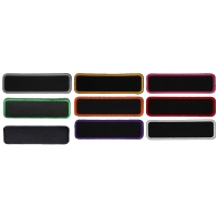 Set of 9 Blank Name tag patches with colored borders