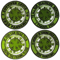 Corona Virus Patches Set of 4 Iron on Corona Patches