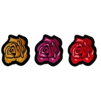 Iron on Rose Patches - Set of 3 Roses