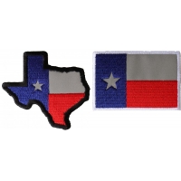 Reflective Texas Pride Patches Set of 2 Texas Flags