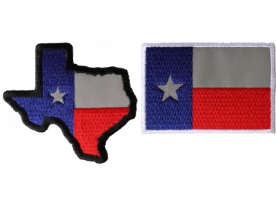 Reflective Texas Pride Patches Set of 2 Texas Flags