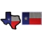 Reflective Texas Pride Patches Set of 2 Texas Flags