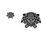 Motocycho Checkered Flag Skull Biker Patch Small and Large Set Combo