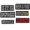 Beer Lover Sayings Red Yellow Iron-on or Sew-on Embroidered Patches Set of 6