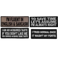 Confident Personal Saying Patches Iron on or Sew on Set of 4