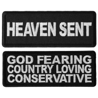 Heaven God Religious Patches Iron on or Sew on Set of 2