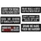 Naughty Toxic Sexy Sayings for Ladies Iron-on or Sew-on Embroidered Patches for Fabrics Set of 6